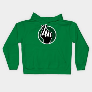 Finger Heart (grass) Kids Hoodie